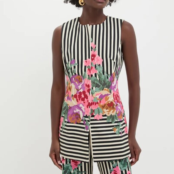 Tuckernuck Flowering Trellis Structured Rhoda Tunic Top - Picture 3 of 6